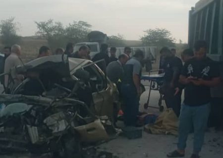 تصادف هولناک در جاده دزفول به شوشتر منجر به جان‌ باختن راننده پراید شد
