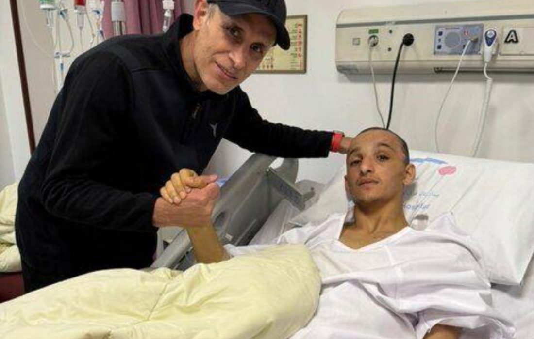 عیادت یحیی گل محمدی از آرمان امیدی پس از حادثه دلخراش رانندگی