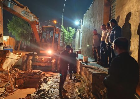 رفع شکستگی لوله در خیابان انصار