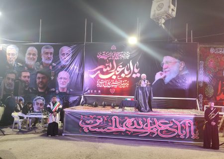 برگزاری آیین شب شام غریبان دشت کربلا بر بلندای تپه شهدای گمنام مسجدسلیمان