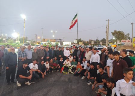 استقبال پرشور مردم و مسئولین از یزدان دلروز در مسجدسلیمان با حضور فرماندار پیمان جهانگیری