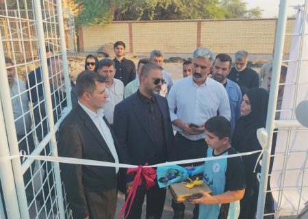 چمن مصنوعی مجموعه ورزشی فرهنگیان با حضور دکتر رضا جباری افتتاح شد